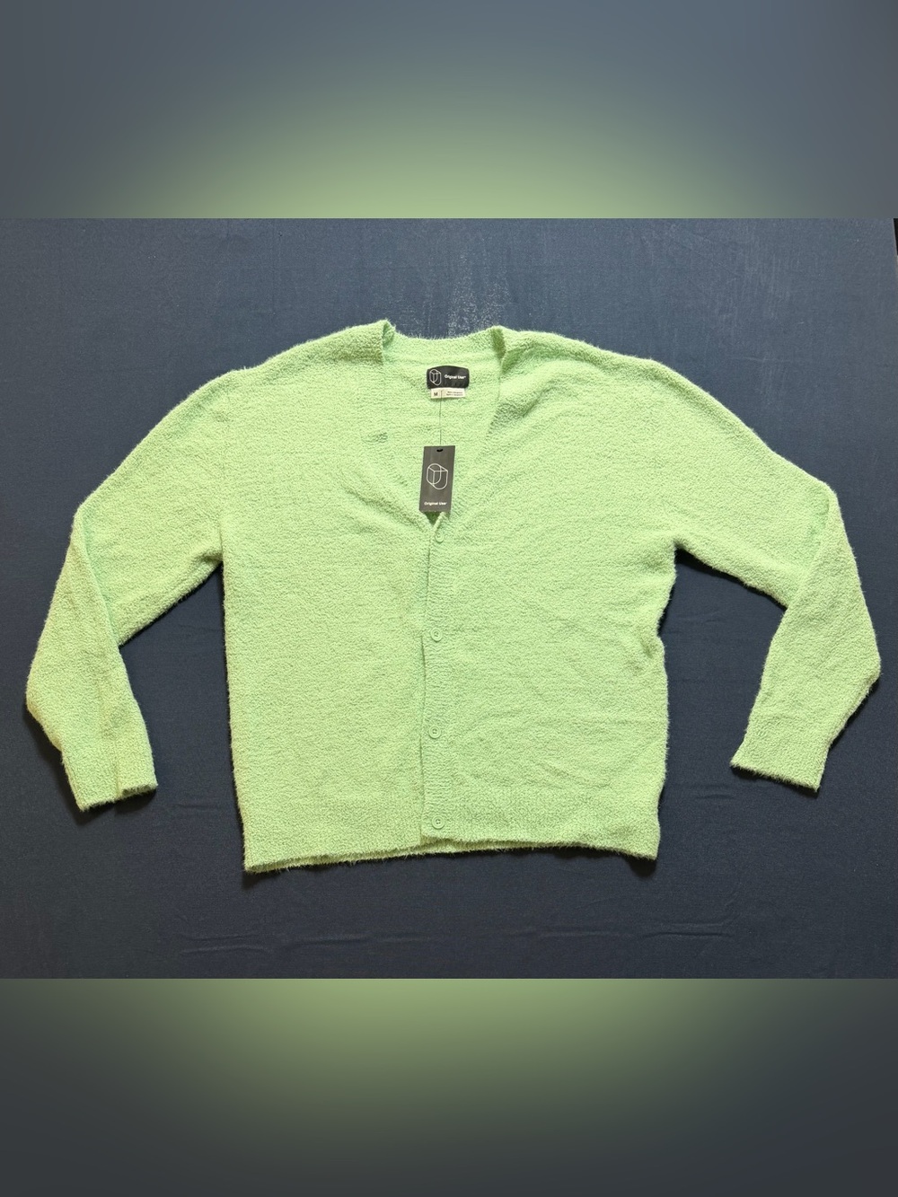 Original Use 100% Nylon Mint Green Size M NWT Cardigan Sweater